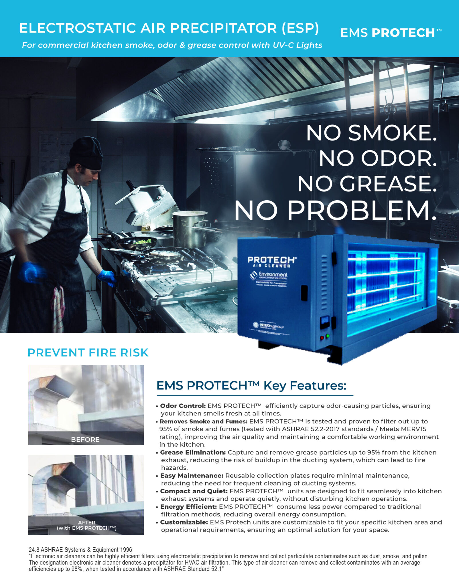 EMS Protech electrostatic precipitator for kitchen exhaust